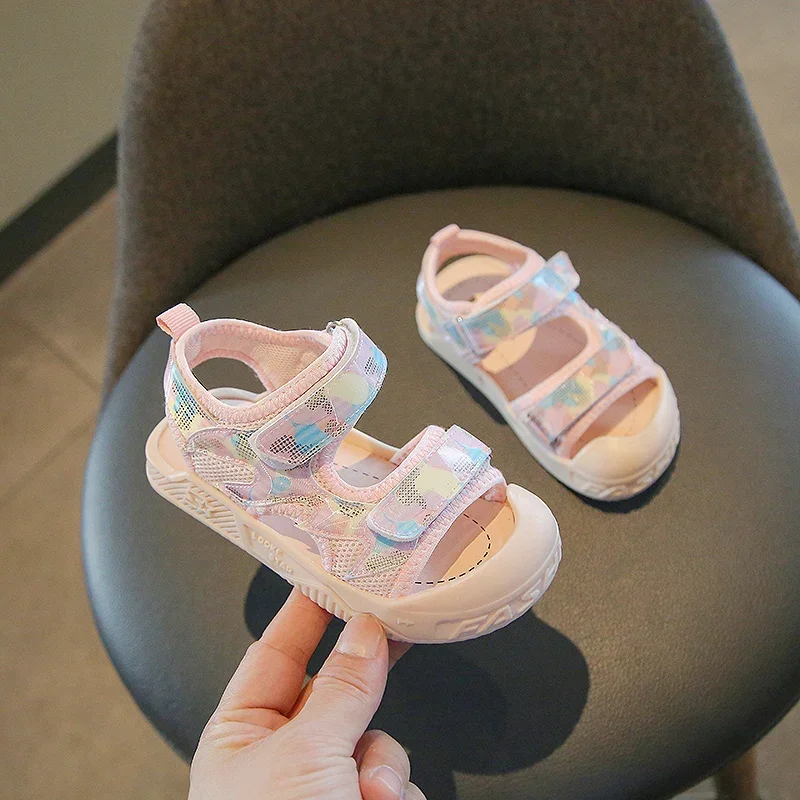 Infant Toddler Shoes Summer Baby Girls Boys Sandals Soft Bottom Non-slip Camouflage Kids Children Anti-collision Beach Sandals