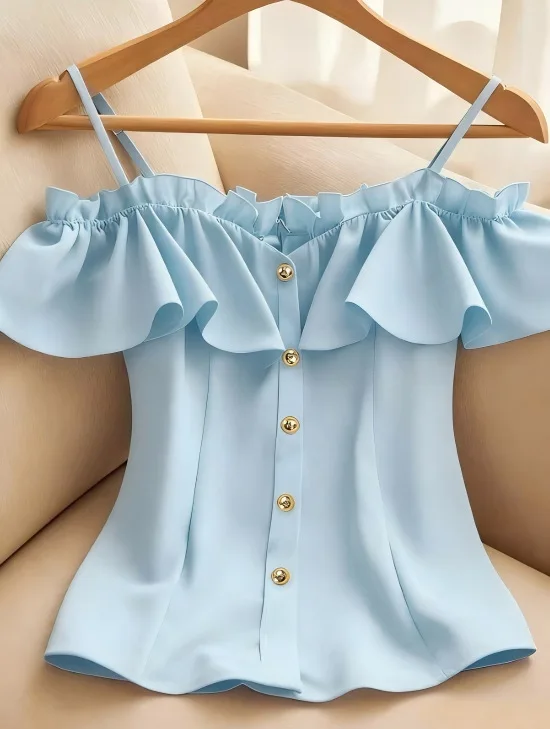 Camisa Coreana Mujer Verano Elegante