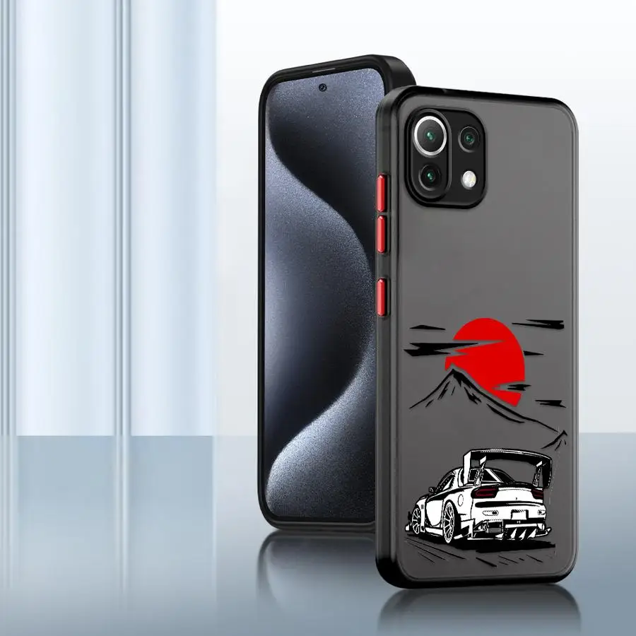 Casing Sampul Lembut Mobil Drift Jepang untuk Xiaomi Mi 12X 12T 11T Pro 11 Lite 11T
