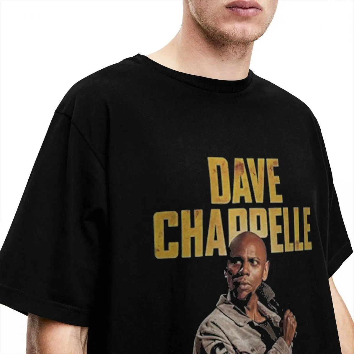 Vintage Dave Chappelle Comedy Actor T-Shirts Men Women Round Neck 100% Cotton Humor Short Sleeve Tees Summer Clothing