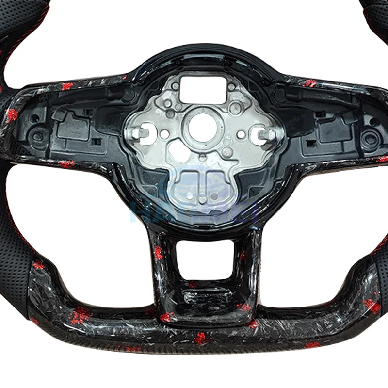 Forged Carbon Fiber Steering Wheel For Volkswagen MK7 MK7.5 GTI R GTD GTE Golf 7, Optional Paddle Shifters Version