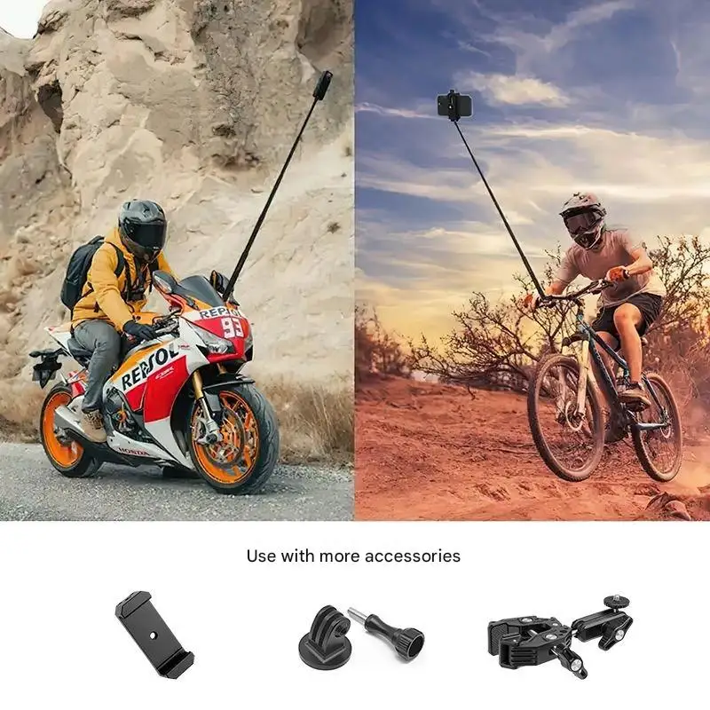 Для Insta360 X X2 X3 X4 X5 One RS R EVO Пулевое время Ручка вращения + 1/4 палка для селфи Ручной монопод Спортивная камера