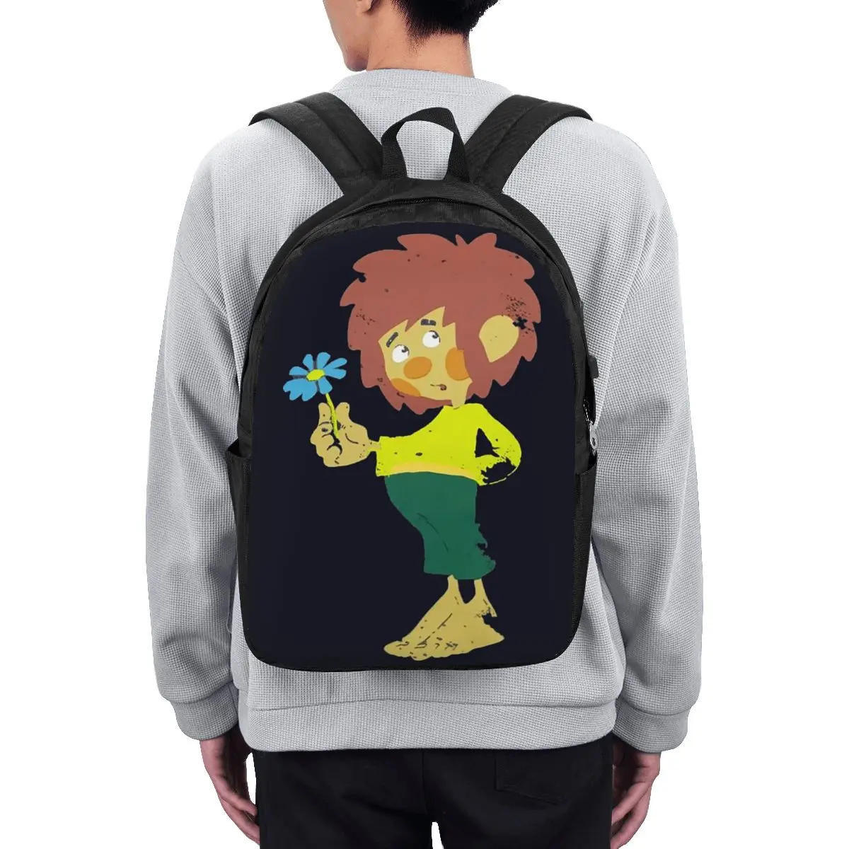 Pumuckl Blume - Figur  Backpack Travel Notebook Bag Computer College Student School Bag Laptop Shoulder Bags for Men Women