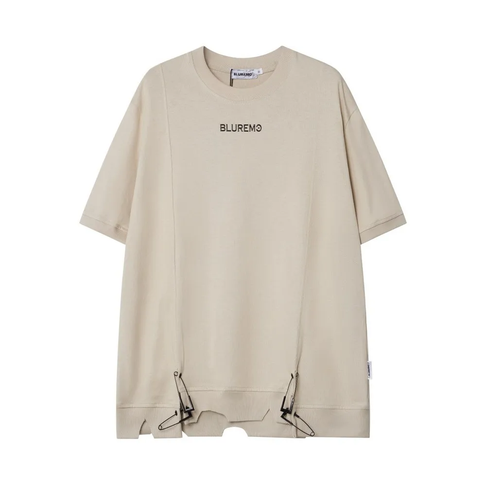 

Spliced Baggy Grunge Torn Edge Pin T-shirt Gothic Aesthetic Loose T Shirts y2k Streetwear Cotton Summer Tops Tees for Women Men