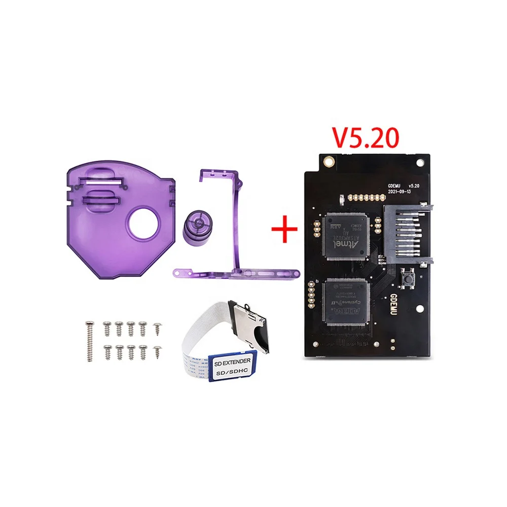 Para gdemu v5.20 versão placa de simulação de unidade óptica para sega dreamcast dc va1 console com extensor sd