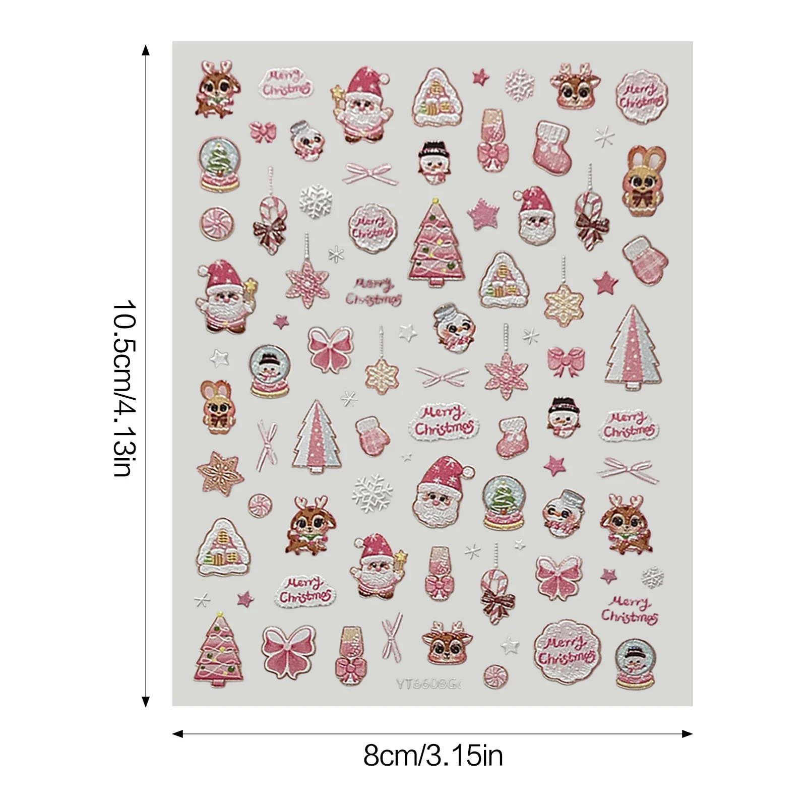 عيد ميلاد سعيد ريترو الراتنج مسمار ملصقات فنية لطيف سانتا ثلج ملصقات الأظافر الزخرفية لمجلات القصاصات Diy بها بنفسك الحرفية الطرف #6