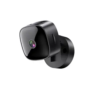 Bilashmart Lenovo 8K 360 ° Rotating Mini WiFi Camera BackShell Security Monitoring High Definition No Need Plug in Night Vision Smart Home