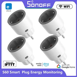 SONOFF S60 TPF EU Wifi Smart Plug 16A Current Smart Socket With Energy Monitoring Remote Control Timer Voice Control Smart Scene