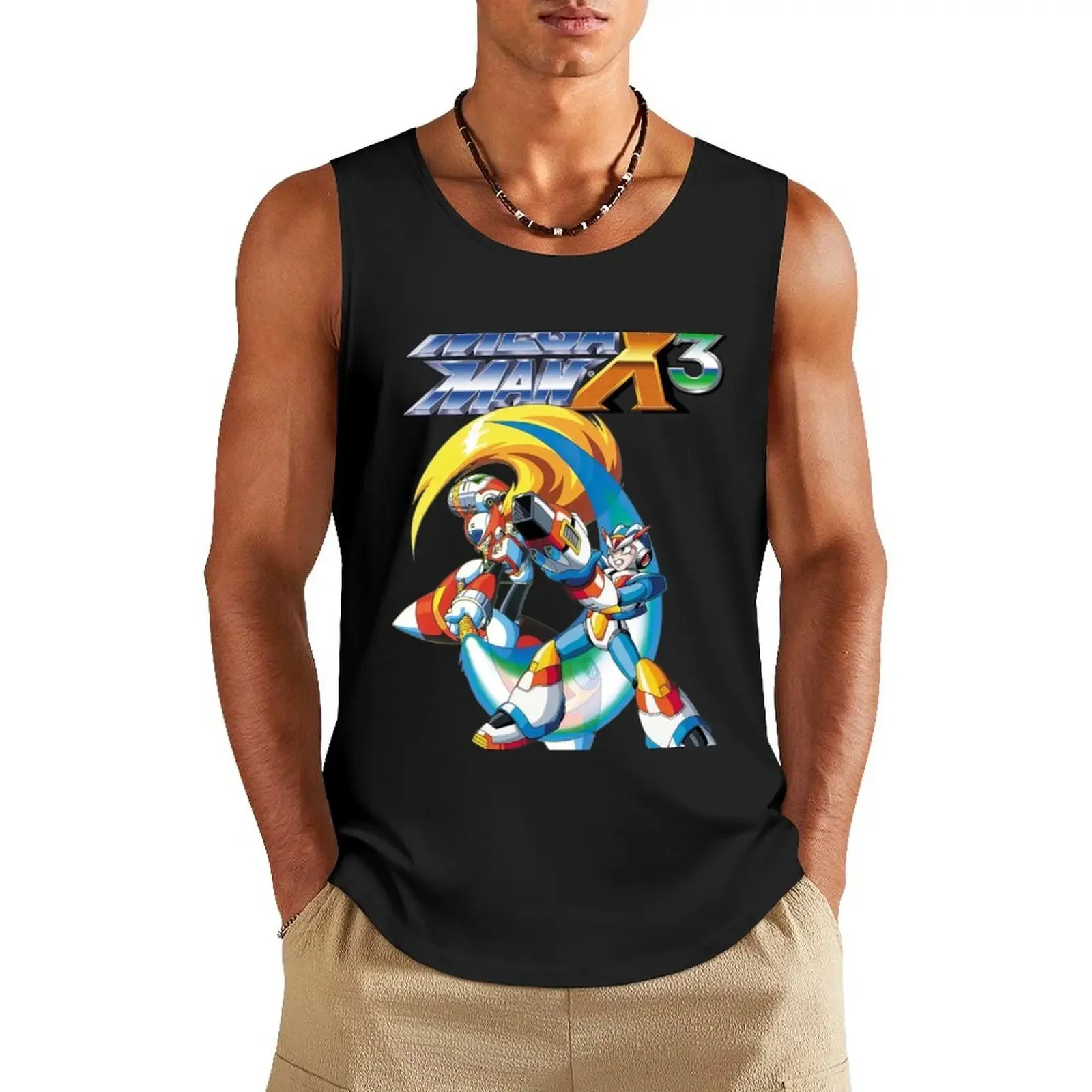 Mega Man X3 Tank Top basketball Sports clothing Man summer clothes