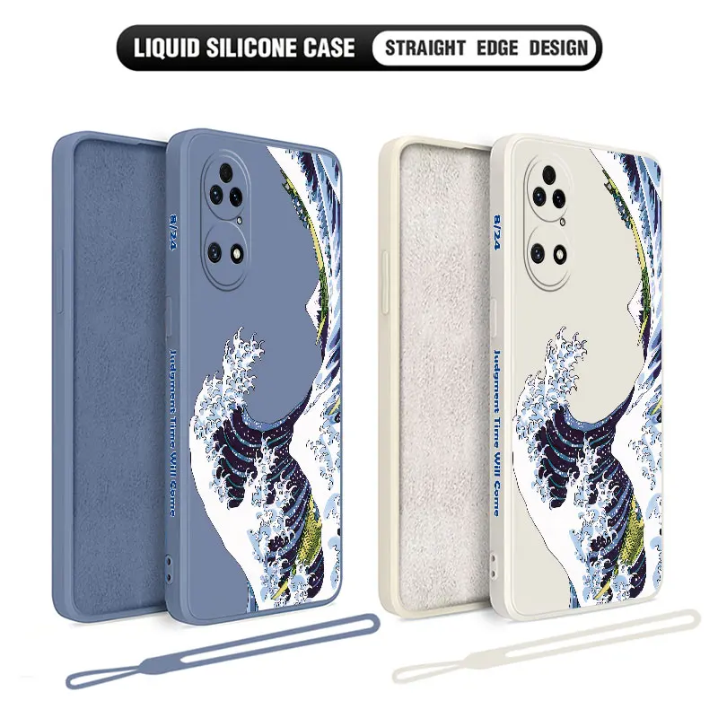 The Great Wall Off Kanagawa Phone Case For Huawei P50 P40 P30 P20 Nova 10 10SE 9SE Mate 40 30 20 Pro Lite P Smart 2021 Y7A Cover