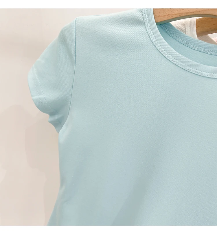 Zjaiss 2026 Sommer Neues Design Slim Fit Basic Top Trendiges Damen Baumwoll-Kurzarm-T-Shirt Einfarbig Vielseitiges O-Neck Tee – Detail 17