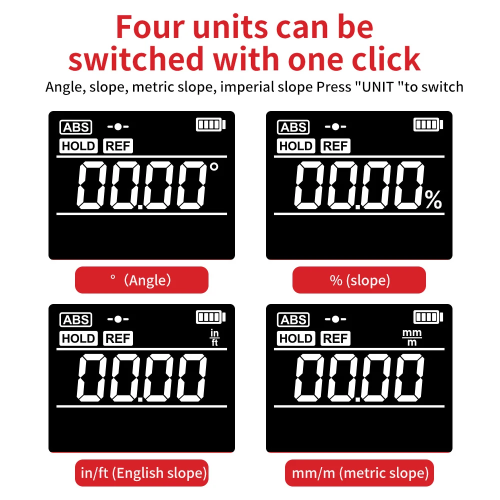 Imagem -03 - Noyafa-inclinômetro Digital Nf566s Transferidor Ângulo Mini Nível de Espírito Magnético Medição de Precisão Angle Gauge com Backlight