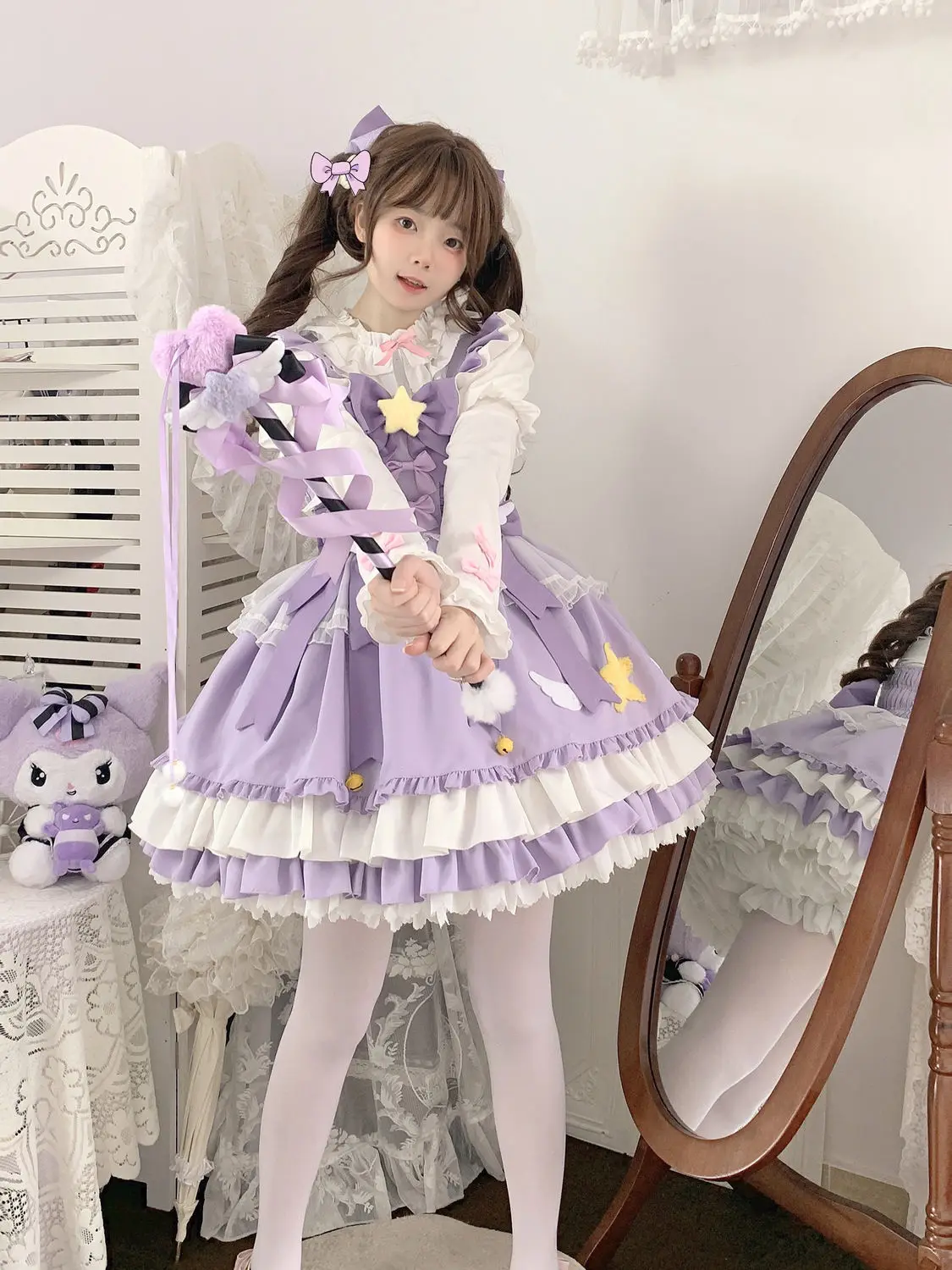 Japanese Lolita Style Sweet Girly Women Dress Summer Sweet Kawaii Cute Vintage Ruffle Bow Jsk Strap Camisole Princess Dresses