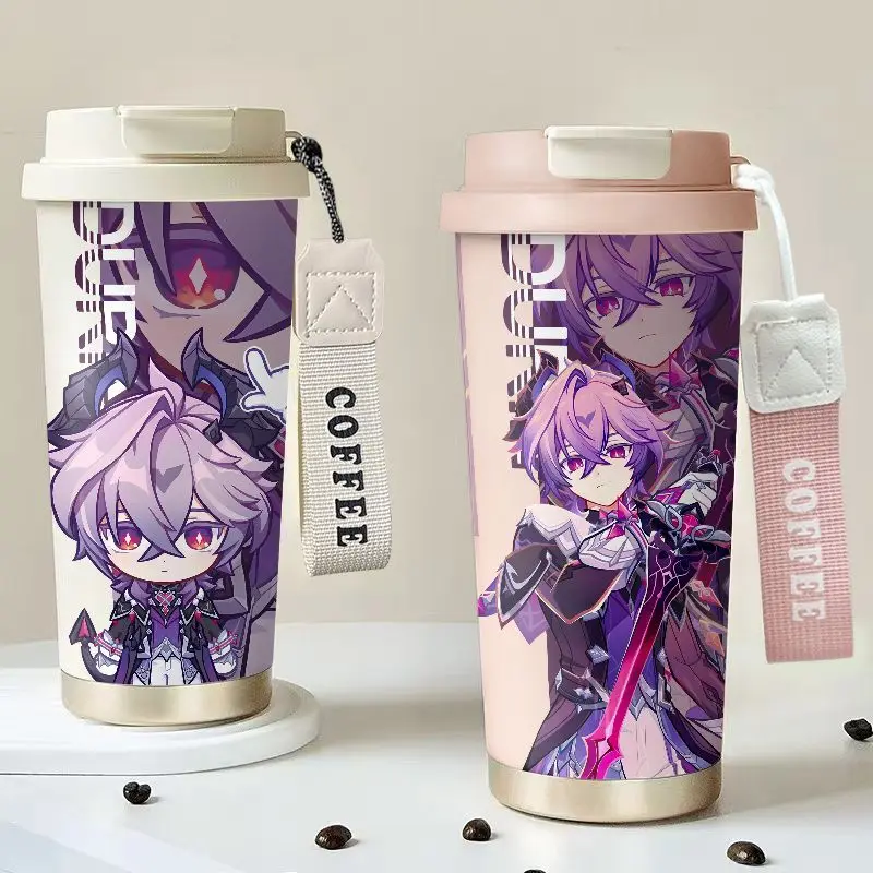 Kawaii Thermos Cup Portable Watercup Anime Figures Genshin Impact Durin Insulate Cup Large Capacity Coffee Cup