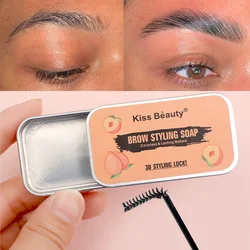 Jabón transparente 3D para cejas, herramienta de maquillaje de cera de Gel, resistente al agua, secado rápido