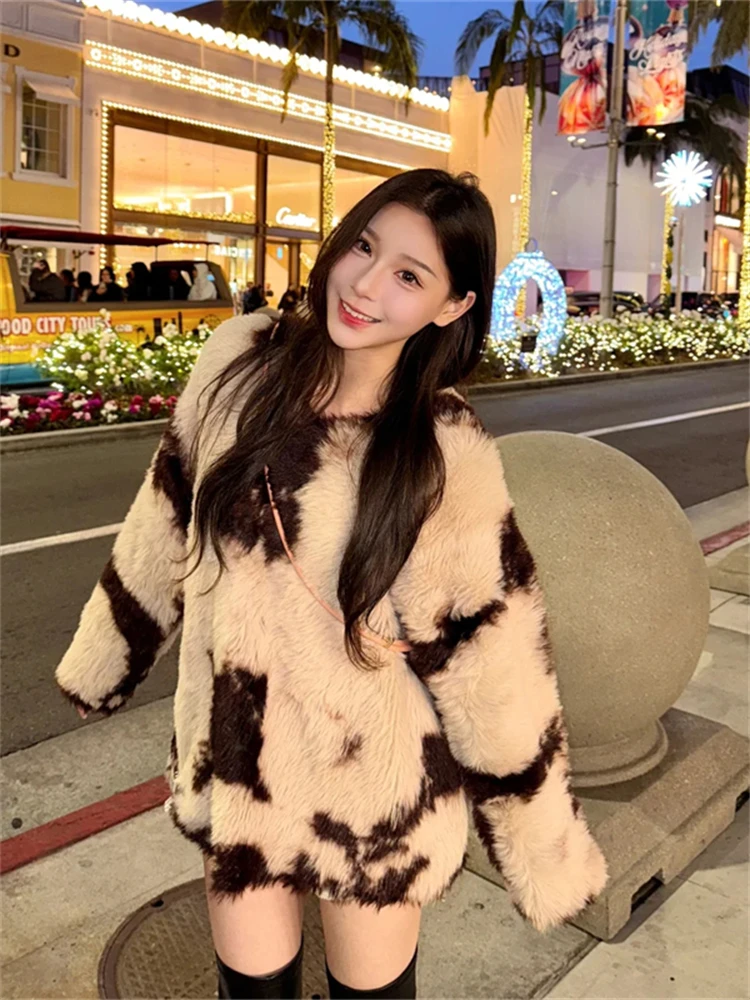 

Trendy Tie-Dye Knitwear Jaet Women's Faion Winter New Unique Knitted Sweater Fraant Sle Casual Comfortable Long Sve