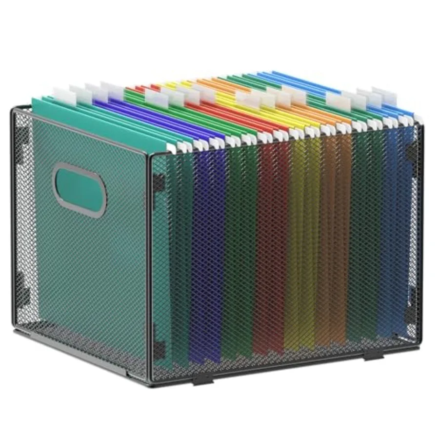 

Hanging File Organizer, Mesh File Folder Organizer File Crate File Cabinet Inserts Storage Box, Letter Size