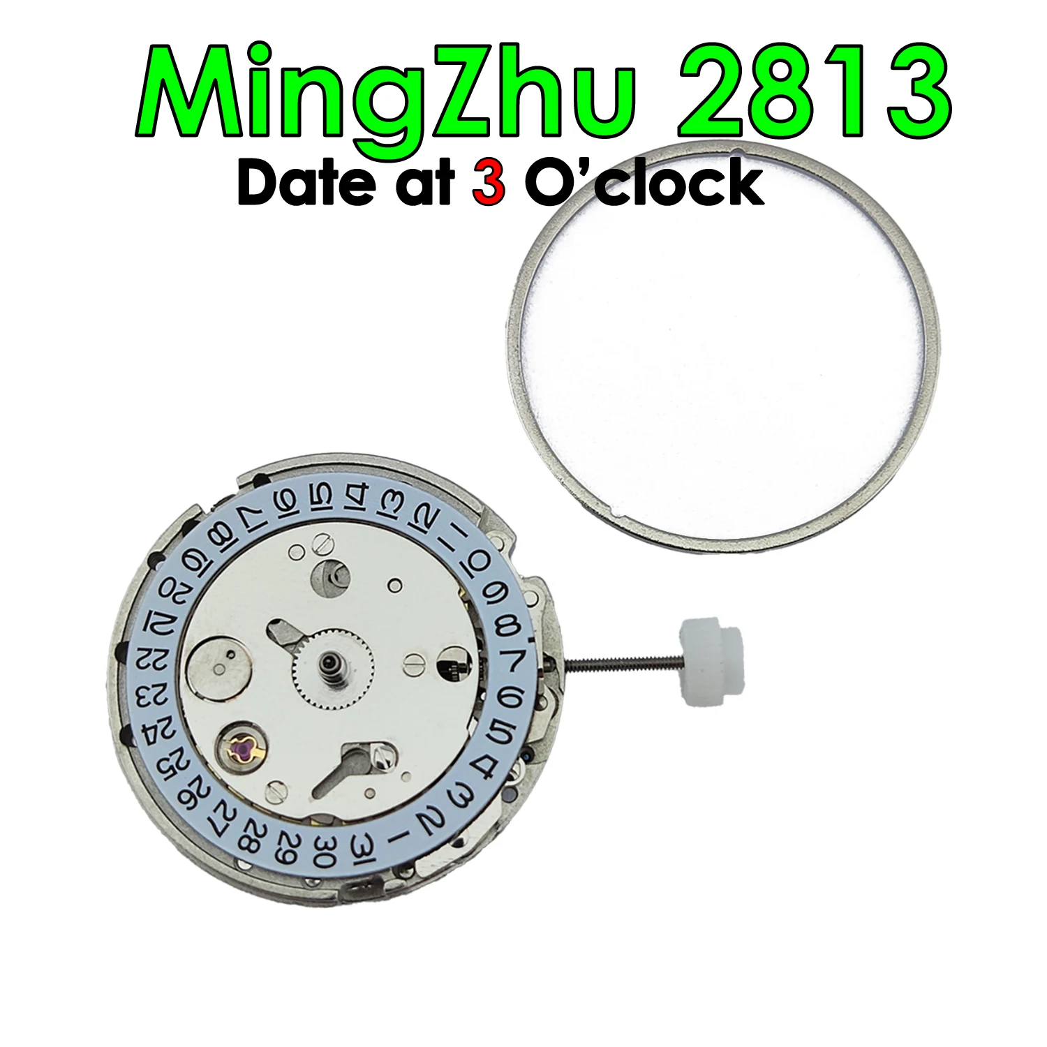 MingZhu 2813 حركة أجزاء الساعة الأوتوماتيكية عرض التاريخ 3 الساعة دقة الدوار منقوشة تجديد ملحق بالجملة