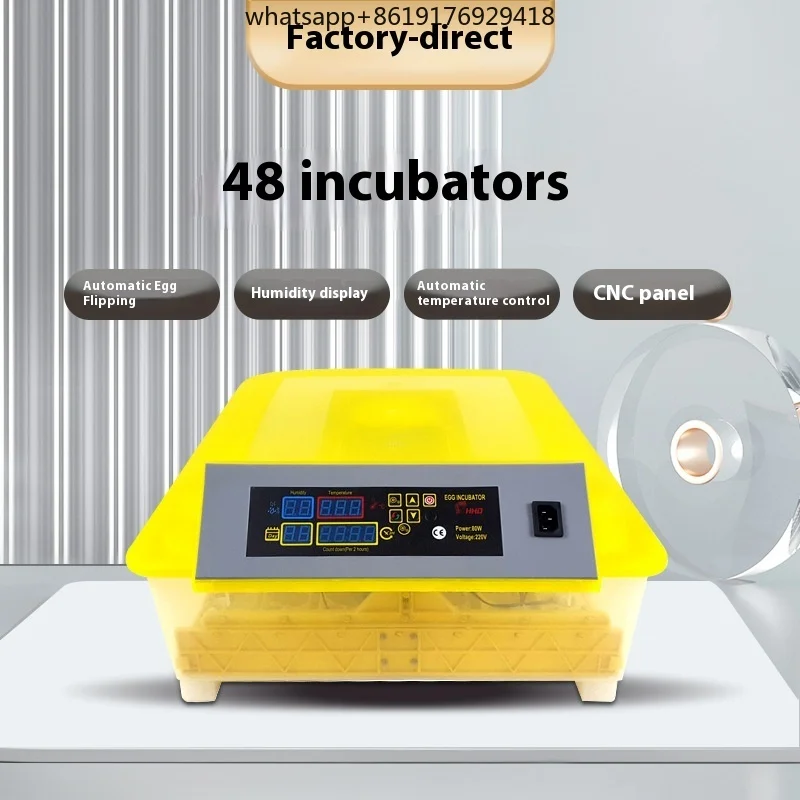 توريد المصنع مباشرة معدات تربية 48 قطعة حاضنة بيض الدجاج اقتصادية ذات سعة كبيرة للحاضنة الصغيرة