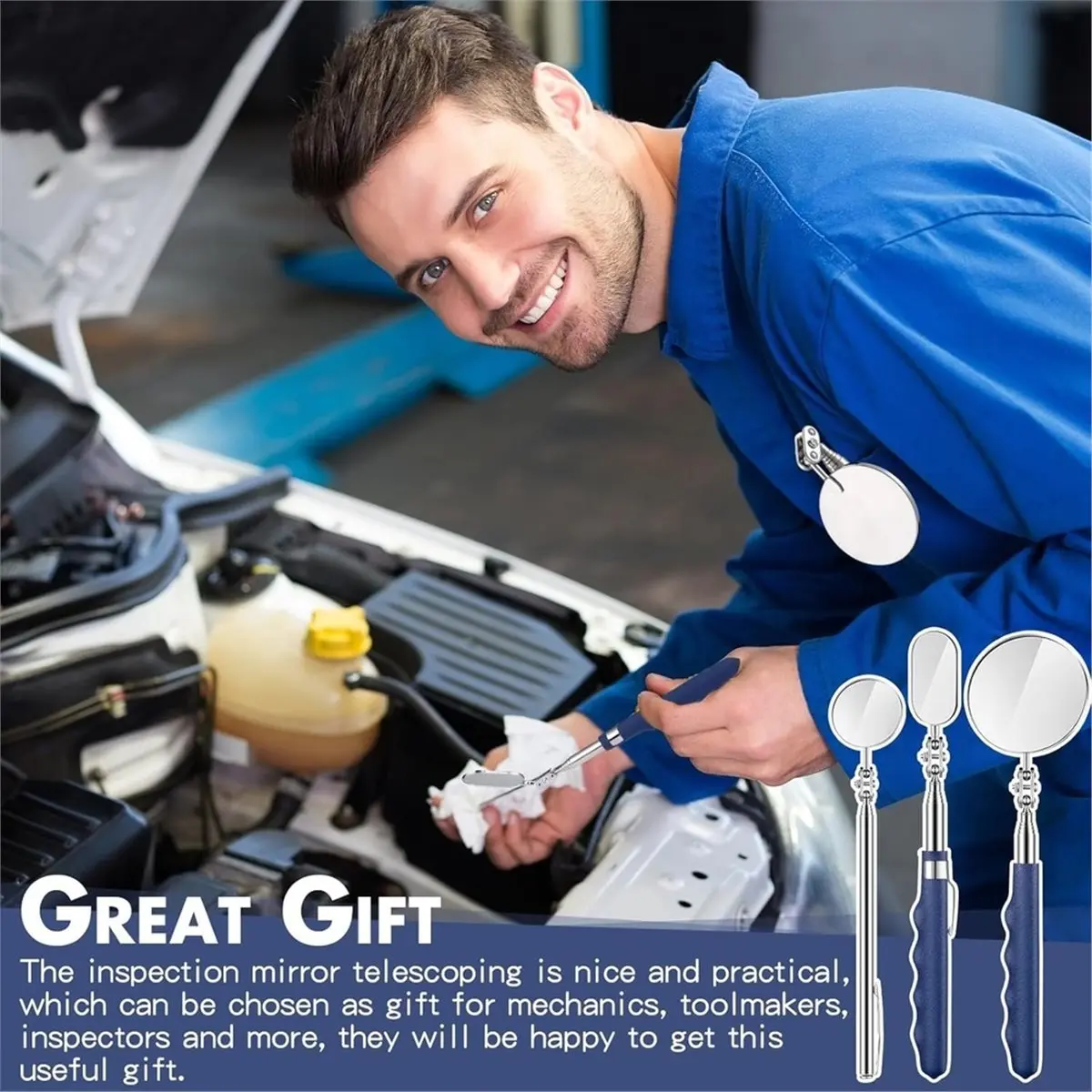 1set Inspection Scopes Set, Round and Oval Shapes, Mechanical Tools,Plumbing Inspection Kit
