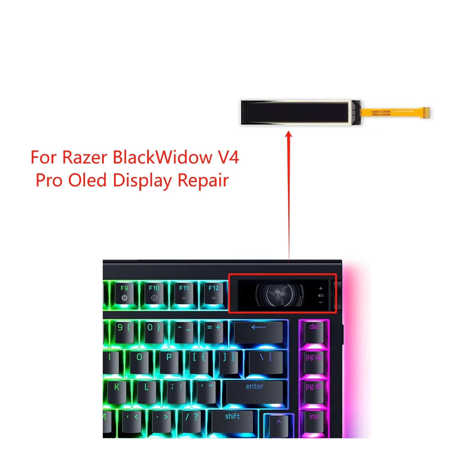 new-oled-display-for-razer-blackwidow-v4-pro-replacement-repair