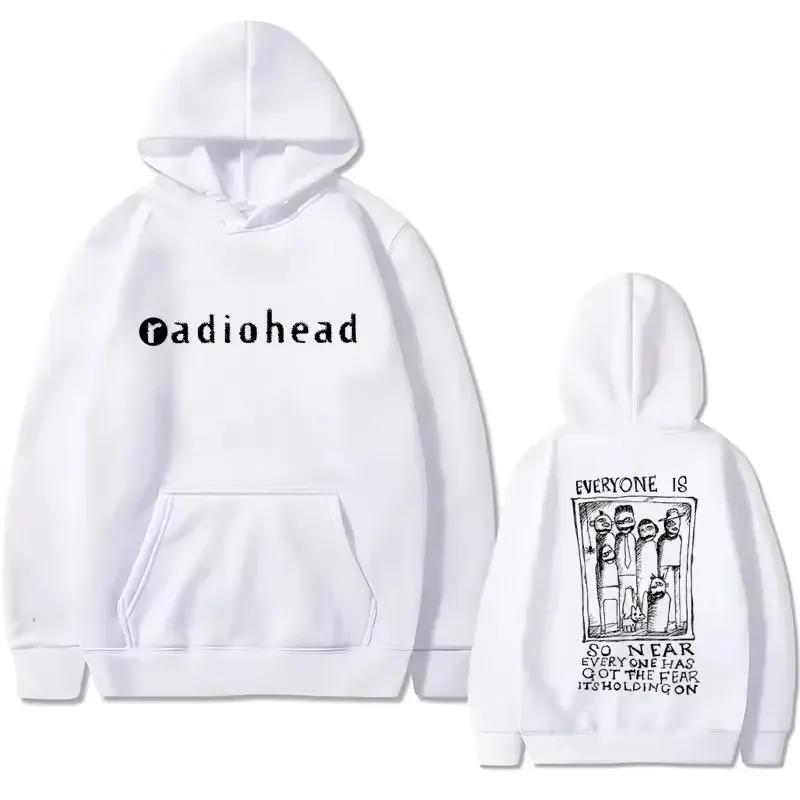 Unisex-Hoodie mit Radiohead-Rockband-Print, lässiger Sweatshirt, Retro-Herren-Pullover im Gothic-Streetwear-Stil für Herbst und Winter. – Detail 3