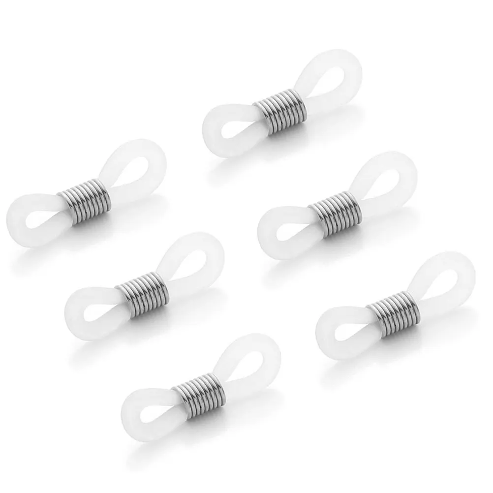

50Pcs Silicone Nonslip Ring Adjustable Metal Coil Glasses Chain Eyeglass Holder Accessory Eyeglasses Chain Eyeglass Holder