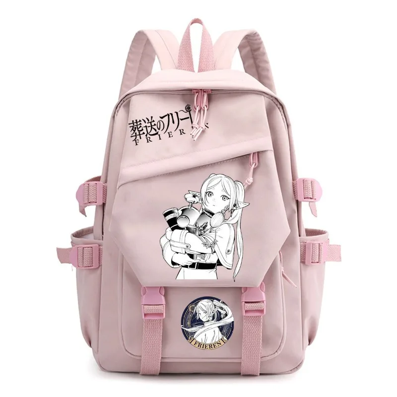 Frieren: Beyond Journey's End Anime marchandise motif de dessin animé bidimensionnel bande dessinée sac à dos étudiant sac d'école cadeau unisexe