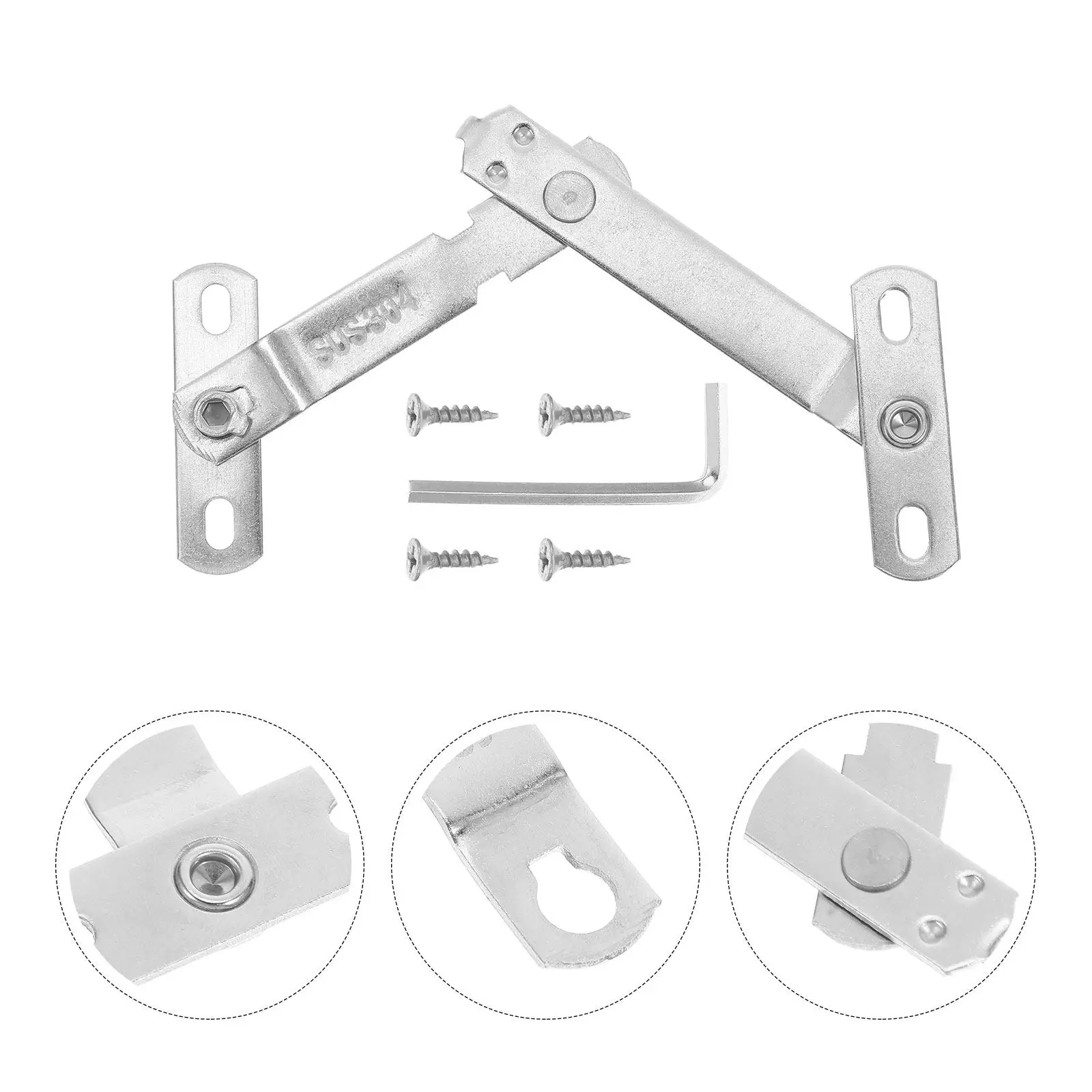 

4 комплекта ограничителей открывания окон из нержавеющей стали, замки-фиксаторы для поворотно-откидных и раздвижных окон, защита от детей, вентиляция