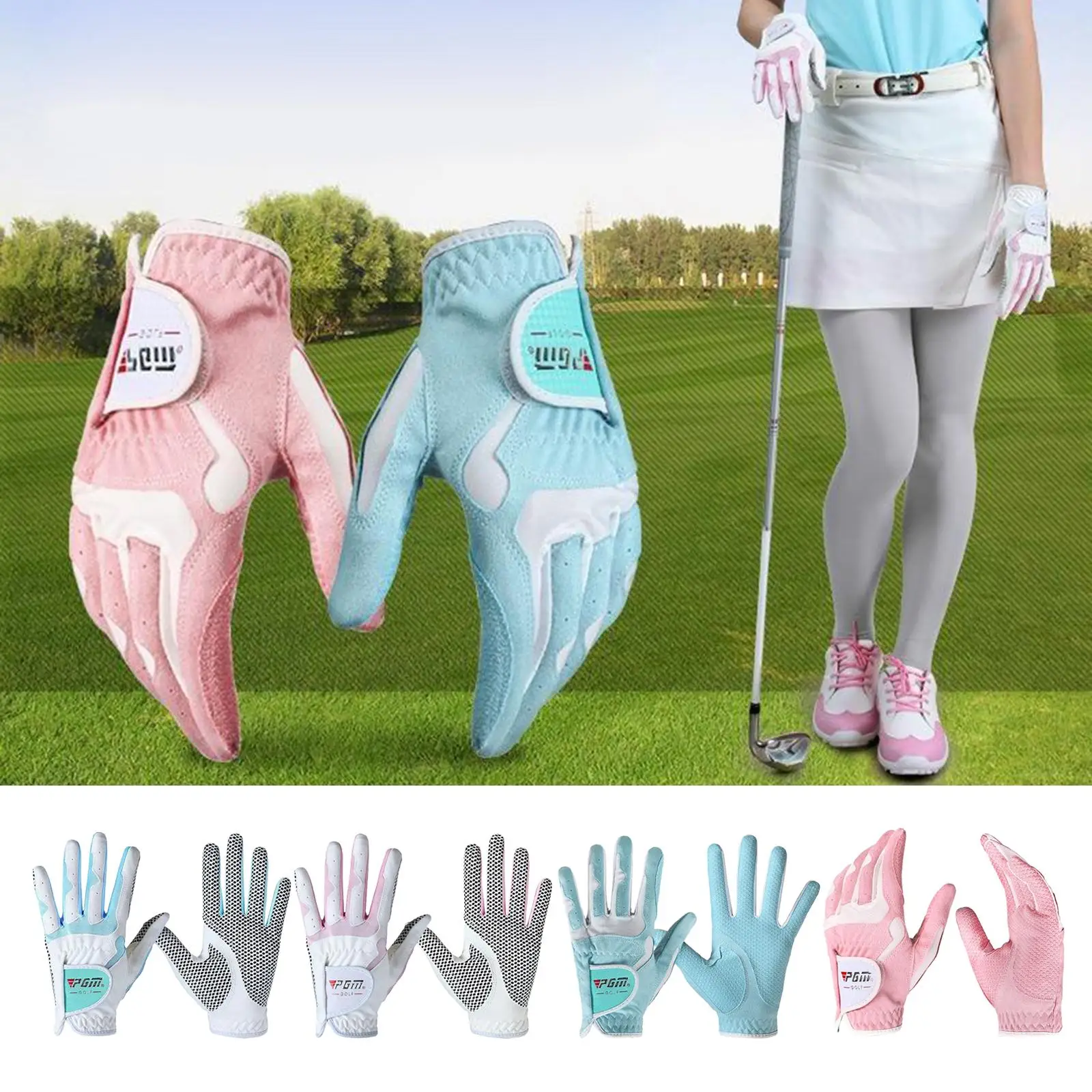 

Женские перчатки для гольфа, противоскользящие и дышащие, мягкие и удобные спортивные перчатки
