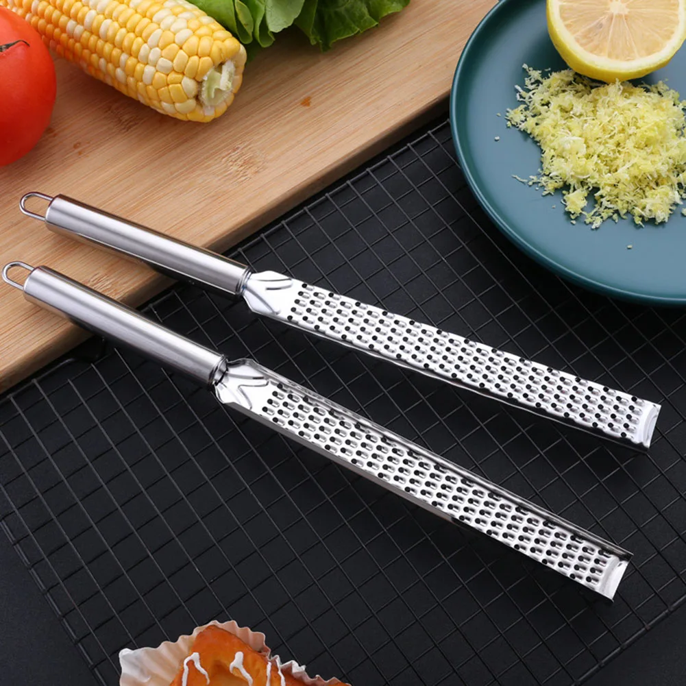 Kitchen Grater Lemon Citrus Fruit Peeler Long Chocolate Grater Cheese Spices 20cm Stainless Steel Grater Kitchen Gadgets