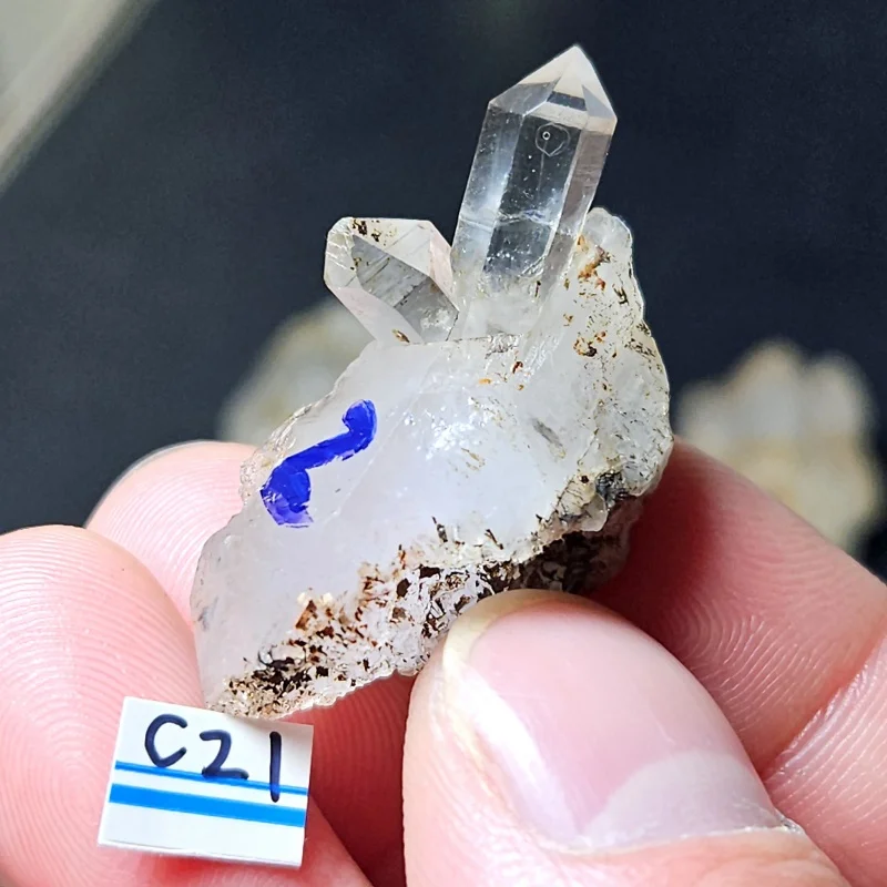Natural Herkimer Diamond Black Crystal Mineral Energy Raw Stone Reiki Healing Gemstones Power Home Ornament Guardian Stone