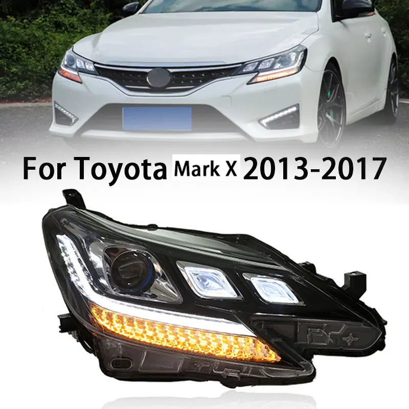 Headlight For Toyota Mark X LED Headlights 2013-2018 New Reiz Head Lamp Car Styling DRL Signal Projector Lens Auto Accessories