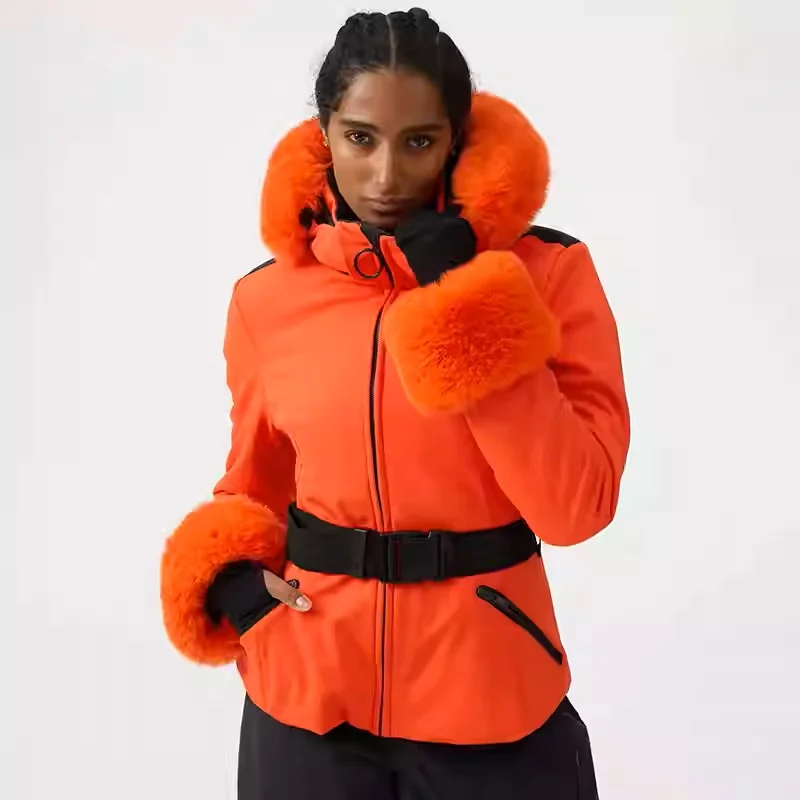 

Новинка 2025, женские спортивные лыжные куртки, ветрозащитные, дышащие, однотонные, с капюшоном для взрослых, лыжный топ, водонепроницаемая уличная одежда для сноуборда