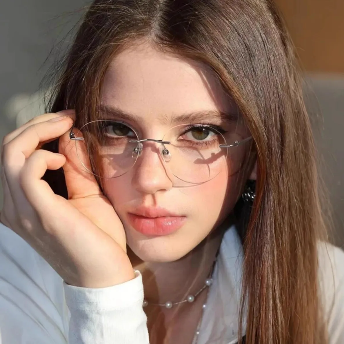 Novo europeu sem aro anti-azul óculos de luz quadro feminino sem maquiagem óculos simples masculino contrastante decorativo óculos de computador