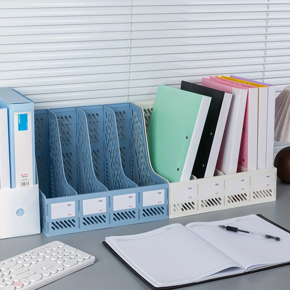 

Thickened File Holder Basket, Multi-layer Four-bar File Frame, A4 Book Standing File Folder Storage Box,Office Supplies,File Bar