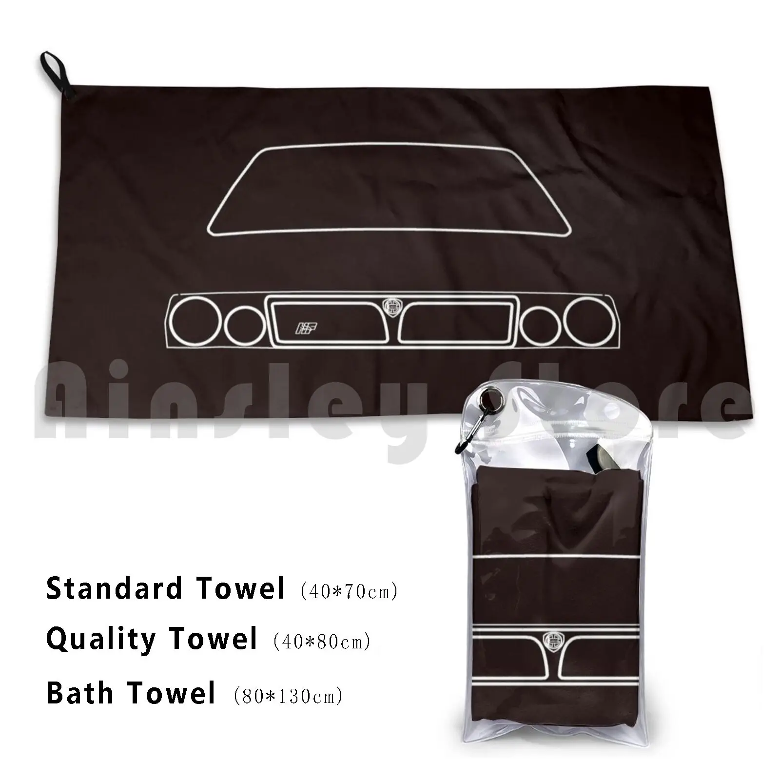 Lancia Delta Hf Integrale Outline Graphic ( White ) Beach Towel Quick Dry Quality Towel Lancia Delta Integrale Hf
