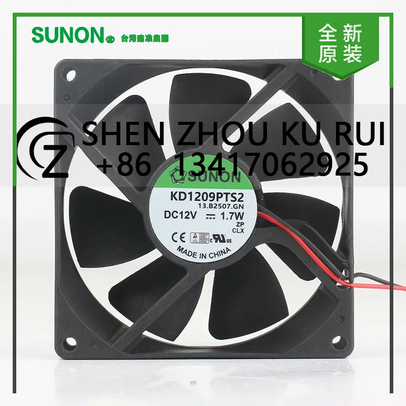 

Sunon 5V 24V 48V DC 12V 1.7W AC EC 9025 90X90X25MM 9CM magnetic suspension bearing Chassis Power supply KD1209PTS2 Cooling fan