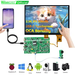 Wisecoco 8.9 Inch 2K 2560x1600 LCD Screen IPS Capacitive Touch Display Control Board for Macbook Laptop Switch ps4/5 Xbox