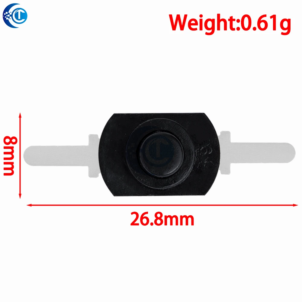 GREAT IT 10pcs DC 30V 1A Preto On Off Mini Interruptor de Botão para Tocha Elétrica