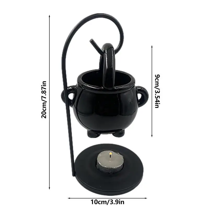 Quemador de cera de caldero colgante, candelabro, Quemador de aceite, brujería, Brujas, hogar, Yoga, habitación, meditación, decoración, Aroma negro