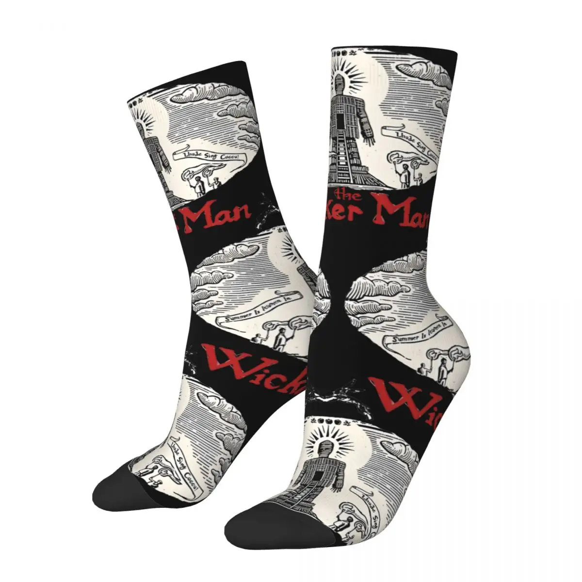 Funny Crazy Sock for Men Fancy Hip Hop Harajuku The Wicker man Happy Quality Pattern Printed Boys Crew compression Sock