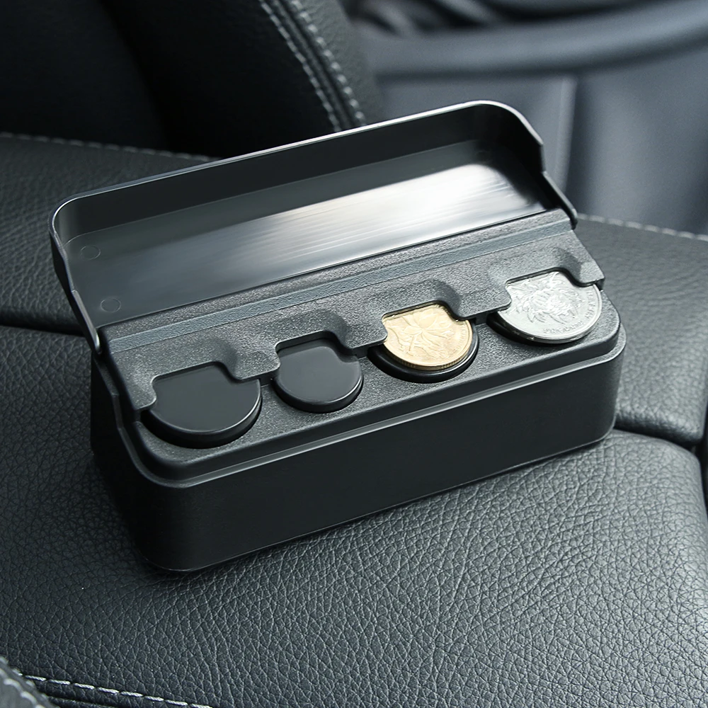 Car Organizer Rolls Plastic Pocket Dash Coins Case Storage Box Holder for Dodge Caravan Neon Viper Demon RAM 1500 2500 3500 SXT