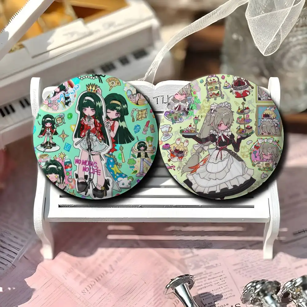 Zzz Zenless منطقة صفر مخطط شارات مستديرة رائعة شارة دبابيس الإبداعية للملابس قبعة ظهره هدية الملحقات #2