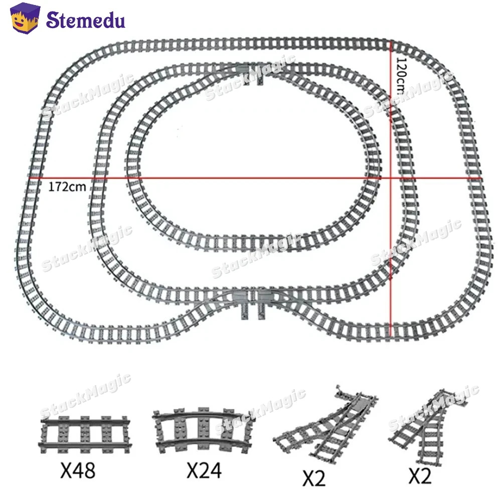 Nowe Koleje Miejskie Elastyczne Klocki Szynki Miękkie Proste Zakrzywione Szyny Przełączniki Klocki Konstrukcyjne Kreatywne Modele Kolejowe Zabawki Dla Dzieci Prezenty