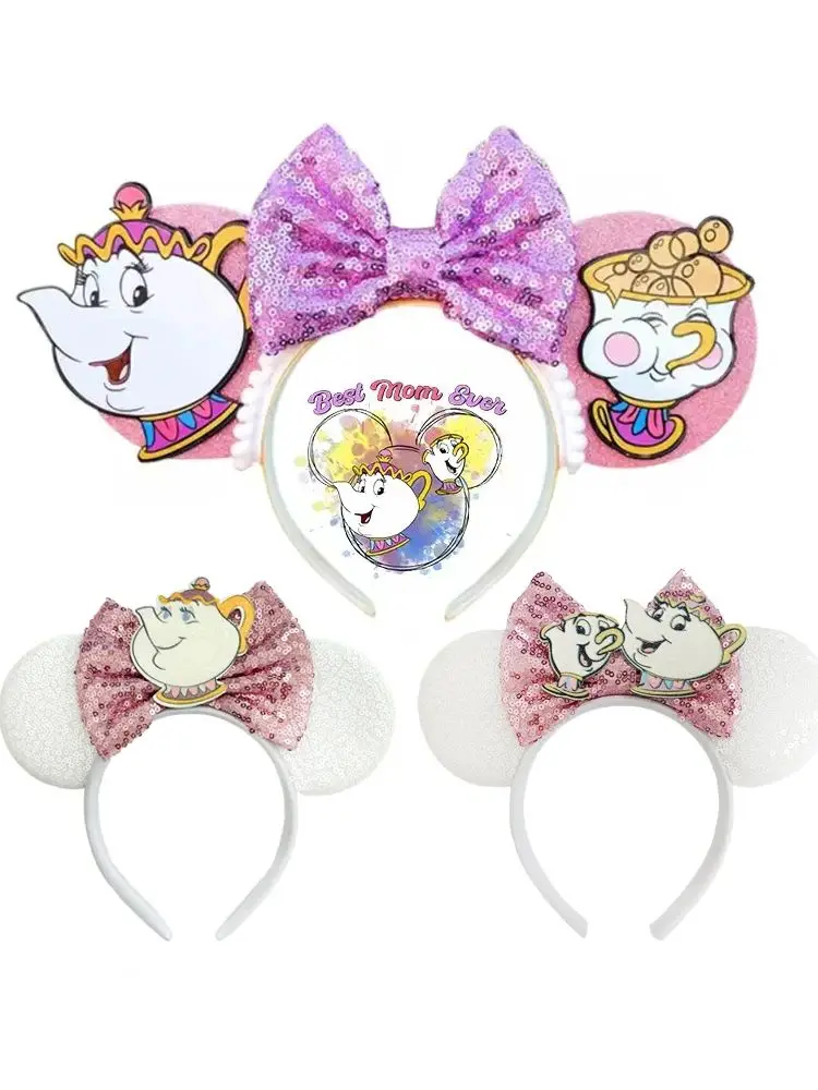 3 pièces Mickey Mouse oreilles bandeau noël Halloween fête coiffure princesse Cosplay adulte/enfant cheveux accessoires cadeaux d'anniversaire