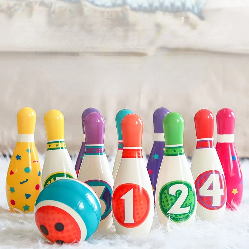 Children's Bowling Toys PU Solid Cotton Outdoor Indoor Sports Ball Kindergarten Baby Parent-child Interaction Toys for Kids