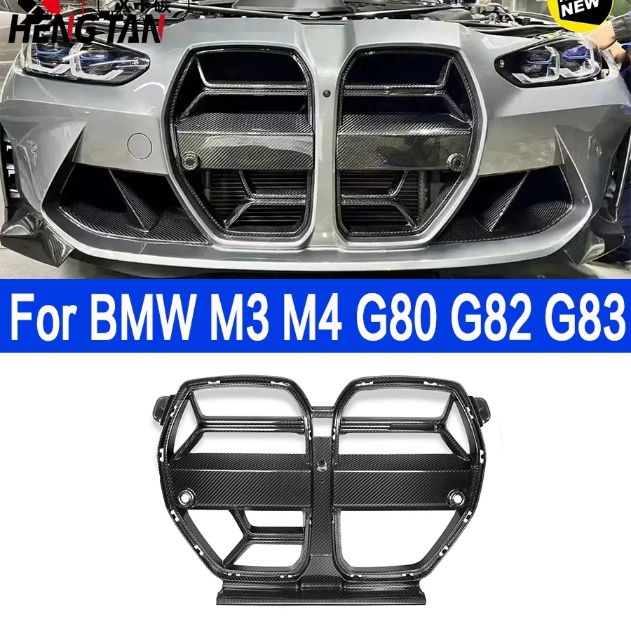 

grille CSL Style Dry Carbon Fiber For BMW M3 M4 G80 G82 G83 2021+ Car Front Bumper Air Intake Grills Bumper Air Intake Grill