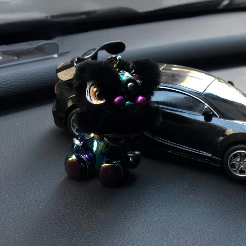 Cute Lion Dance Exquisite Gift Swing Head Car Center Console Decoration