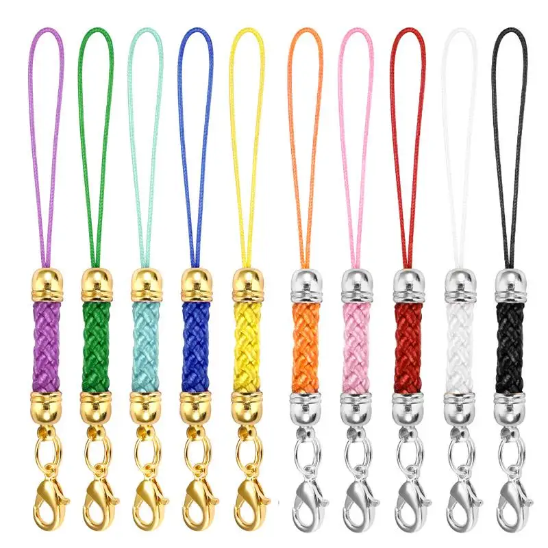 

10pcs/lot Lanyard Strap Cords Lobster Clasp Rope Keychains Hooks DIY Mobile Charms Key Ring Pendant Jewelry Making Supplies